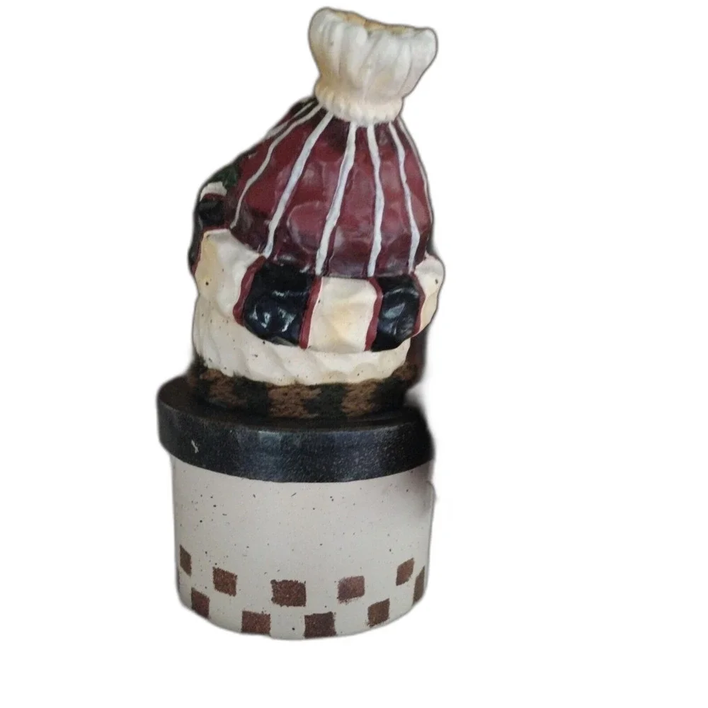 Snowman Trinket Gift Box Resin Cardboard Christmas Winter Holiday Frosty